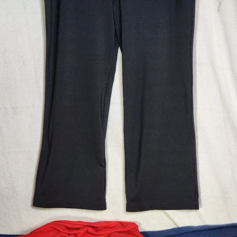 Sport-Tek Ladies NRG Polyester Spandex Black Wide Leg Stretch Fitness Pant Sz XL - Picture 4 of 16